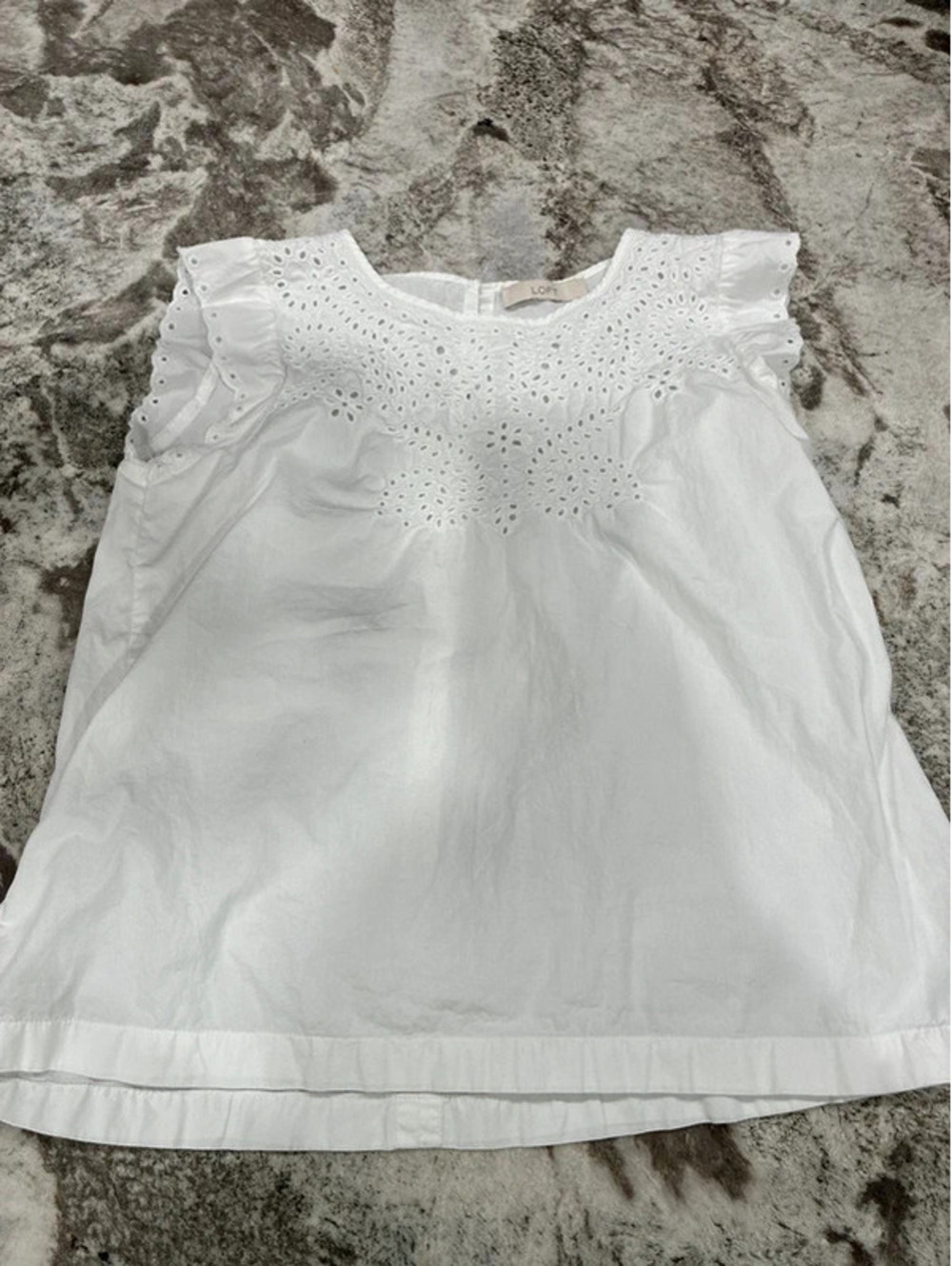 Loft petite large white blouse